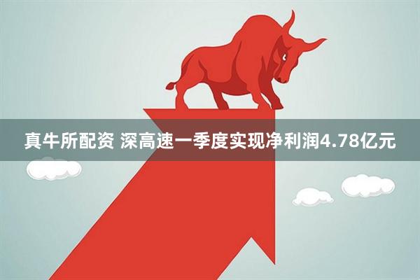 真牛所配资 深高速一季度实现净利润4.78亿元